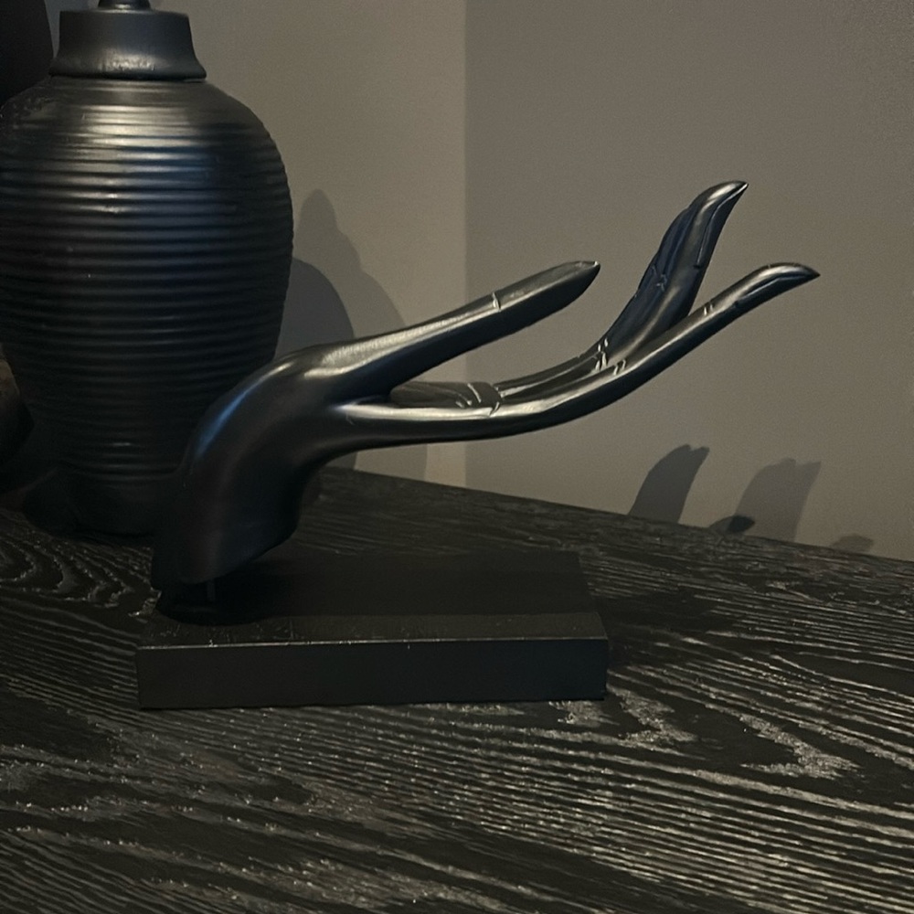 Elegant Black Hand Sculpture